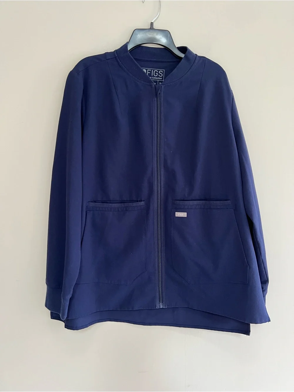 FIGS Women's Bellery Scrub Zippered Lightweight Jacket Navy Blue (PO #1286), XL - Picture 2 of 10